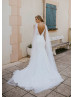 Ivory Full Lace Romantic Wedding Dress With Shoulder Wings Ivory Full Lace Romantic Wedding Dress With Shoulder Wings